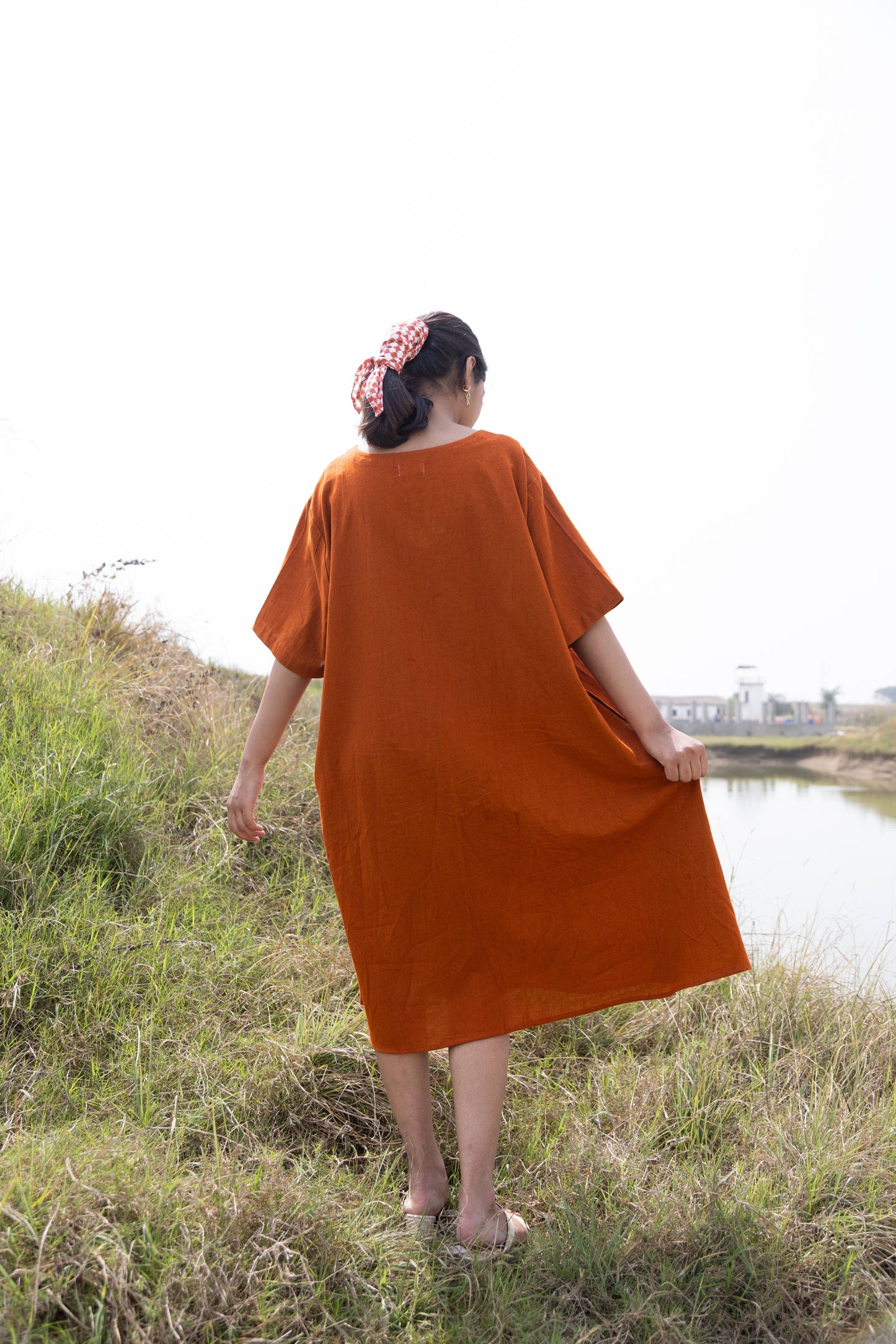 Rust Terra Midi Dress