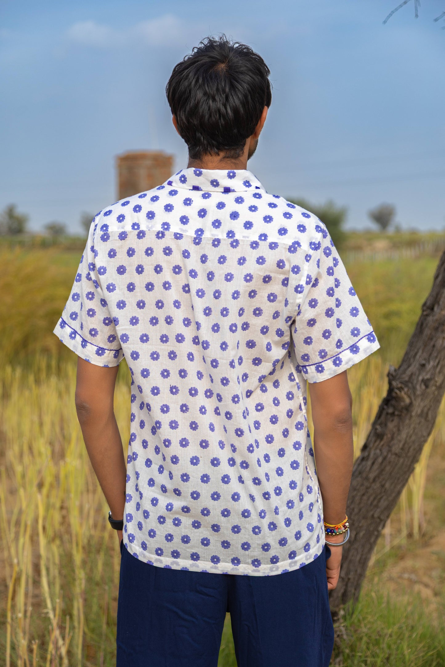 Purpler Flower Mens Shirt