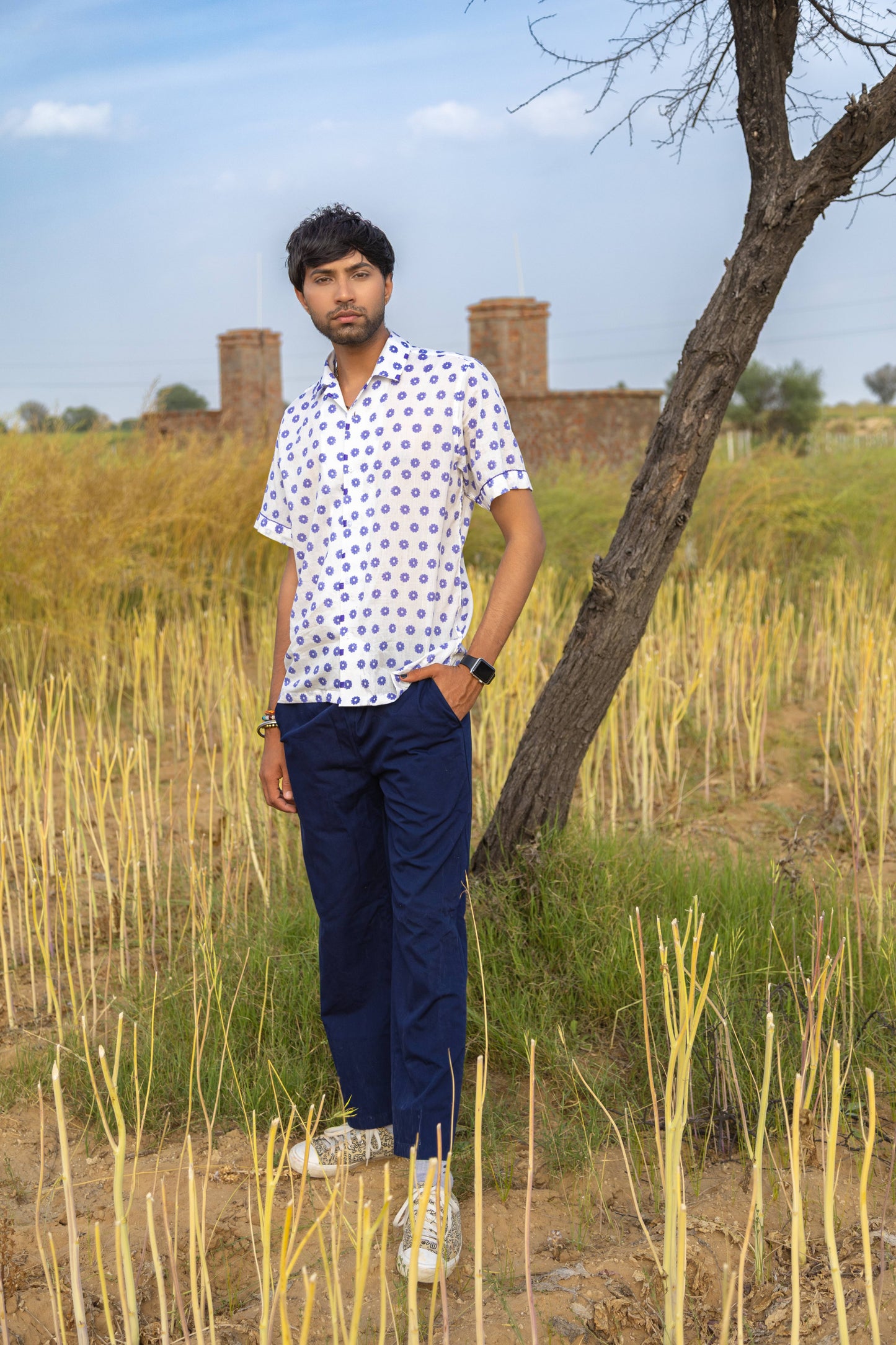Purpler Flower Mens Shirt