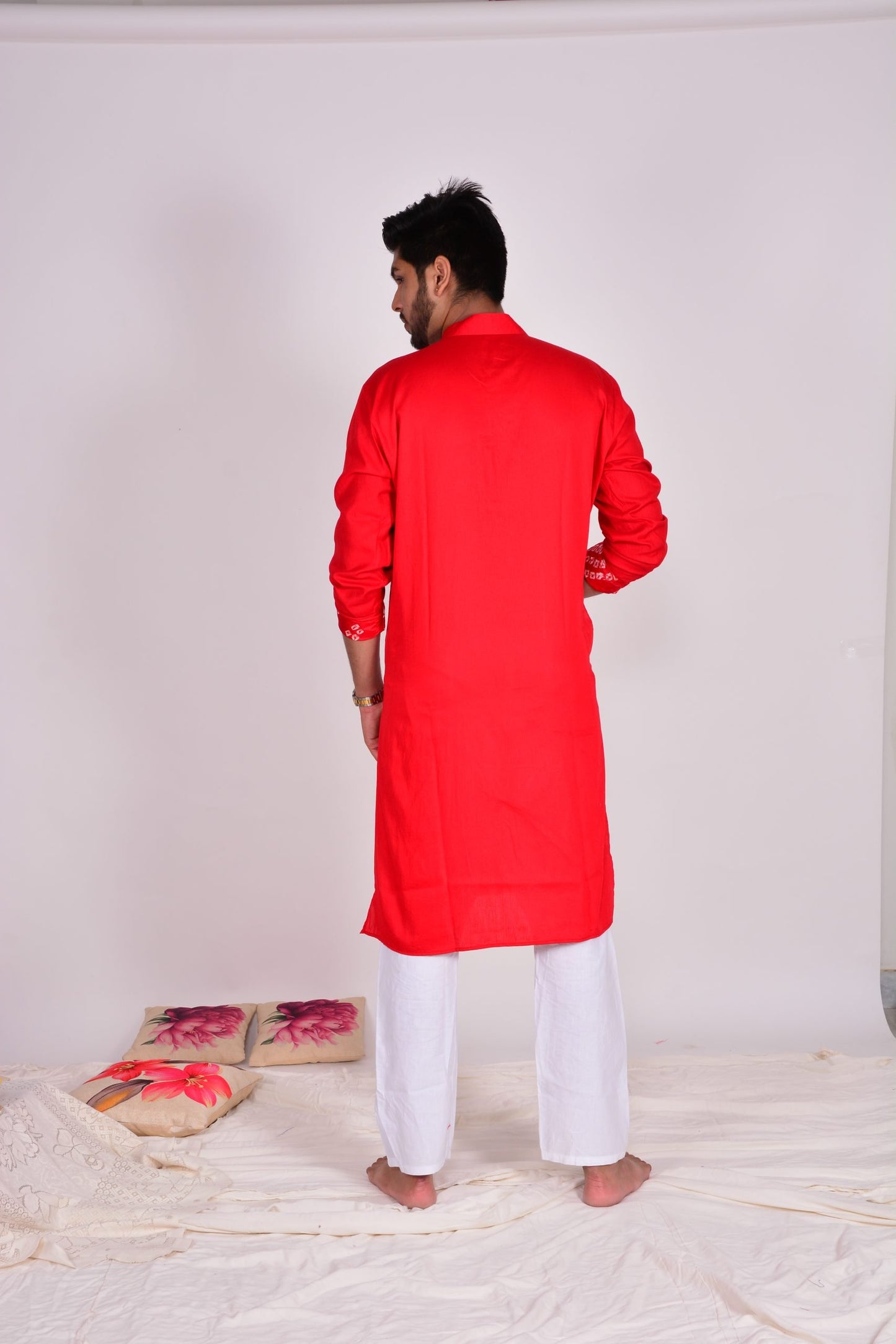 Festive Red Men Kurta