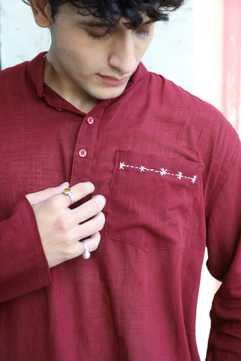 VIRAL MAROON KURTA