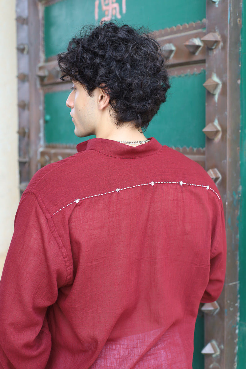 VIRAL MAROON KURTA