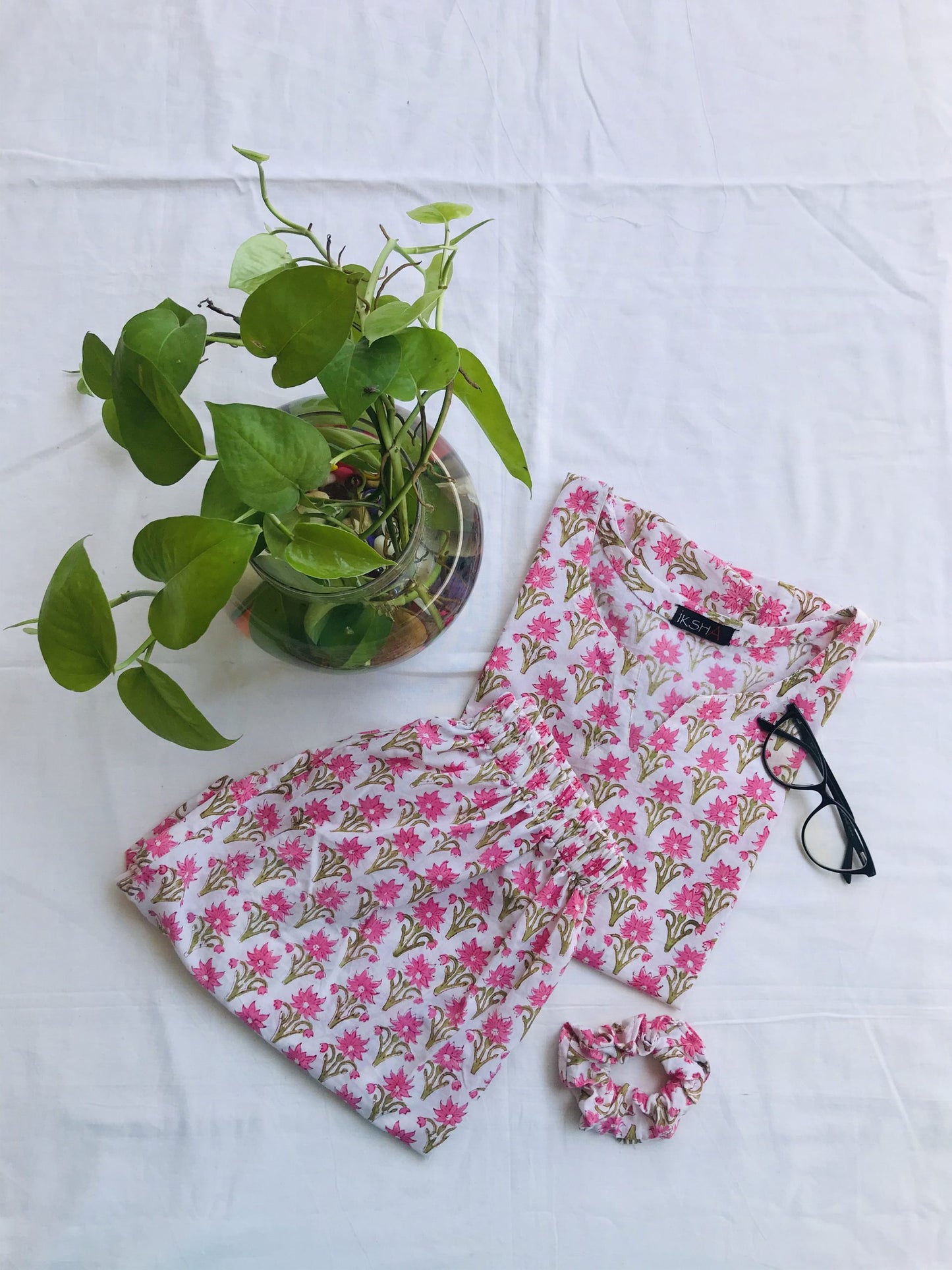 Pink Floral Day Wear