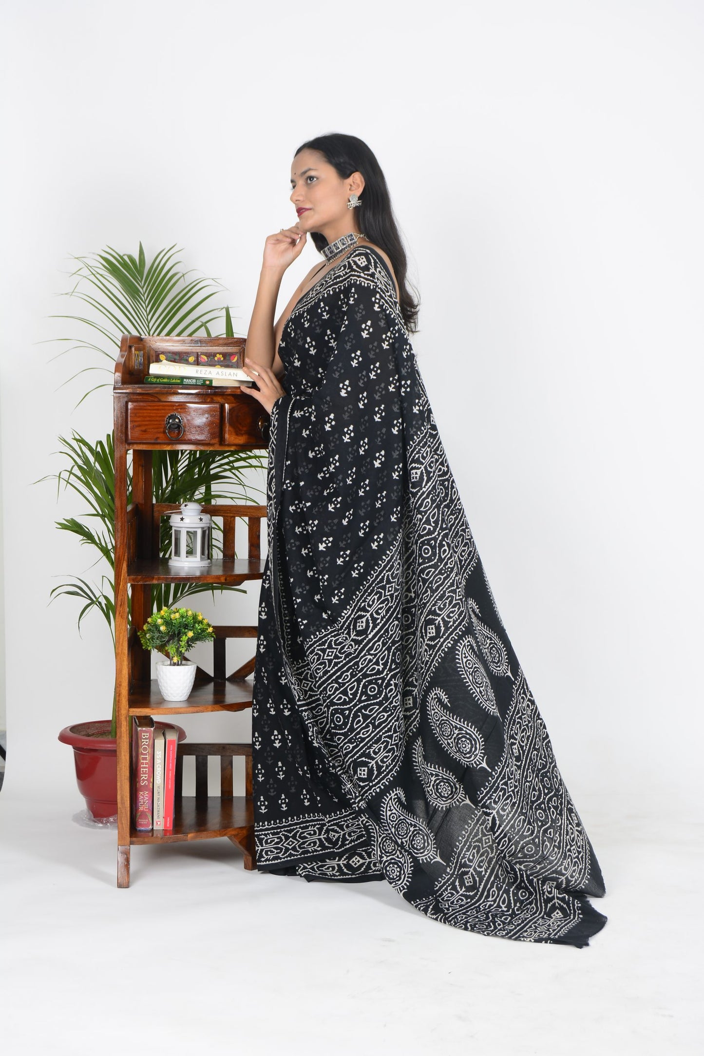 Black Dabu Saree