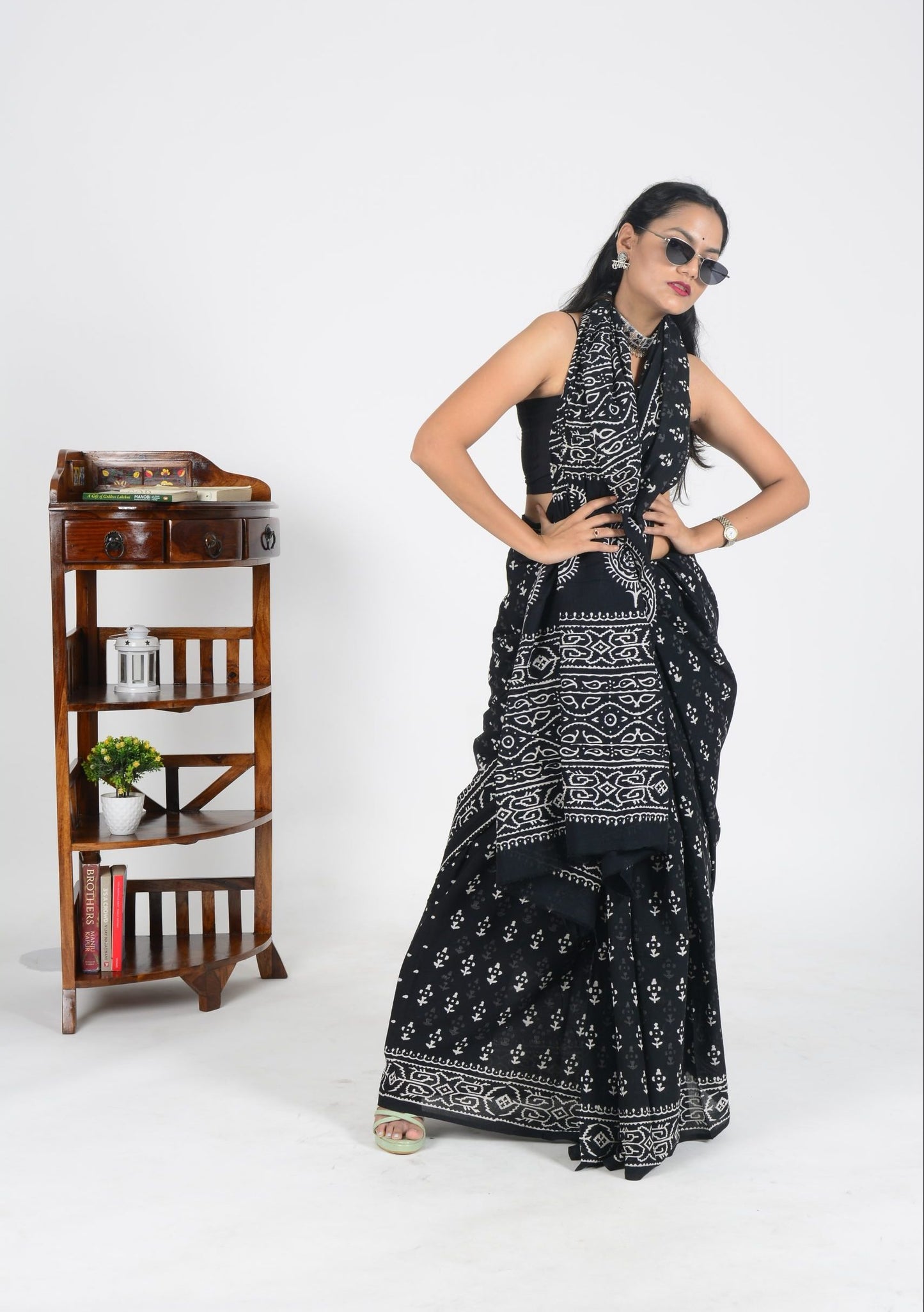 Black Dabu Saree