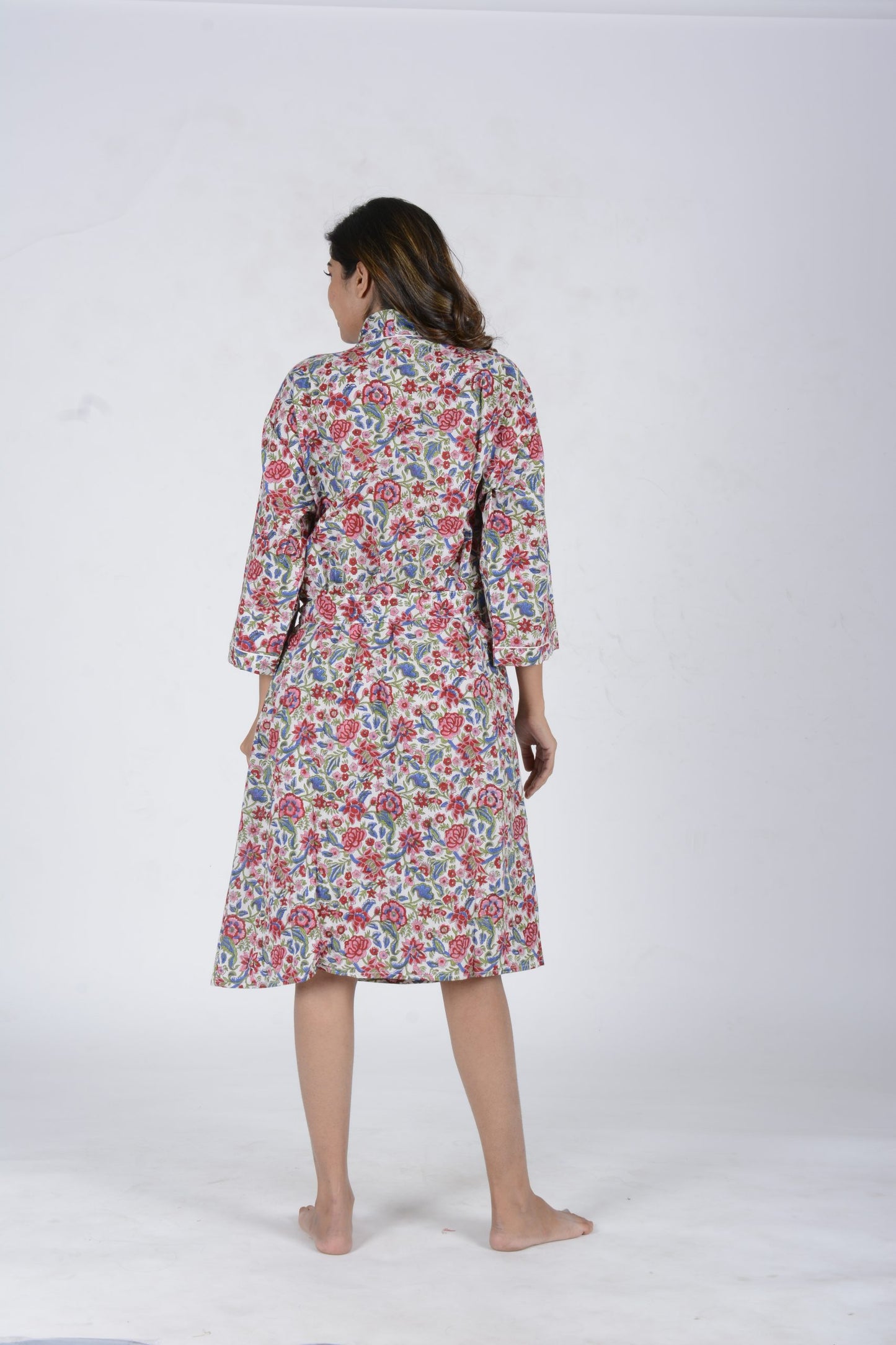 Multicolor Cotton Bathrobe