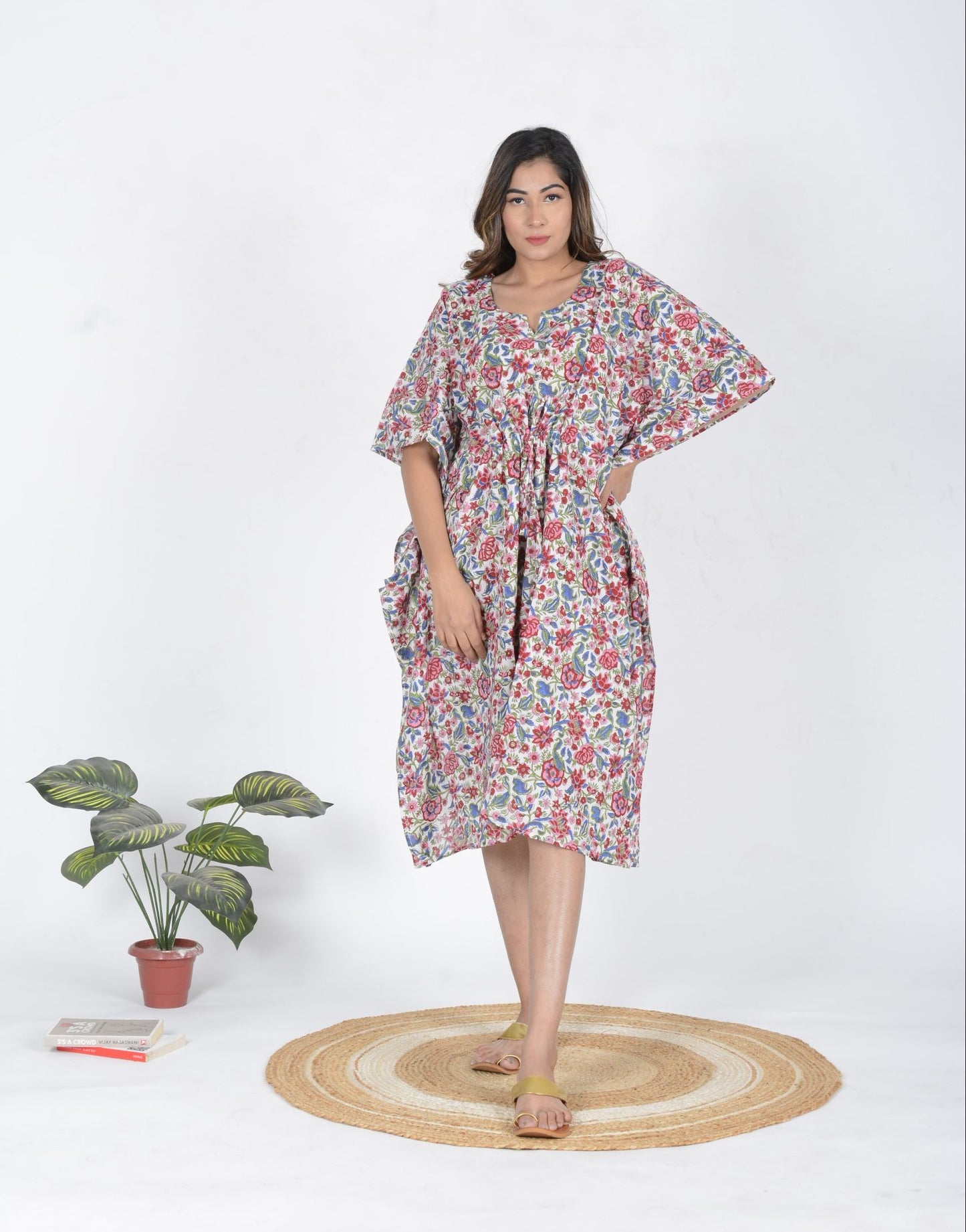 Muticolor Printed Cotton Kaftan