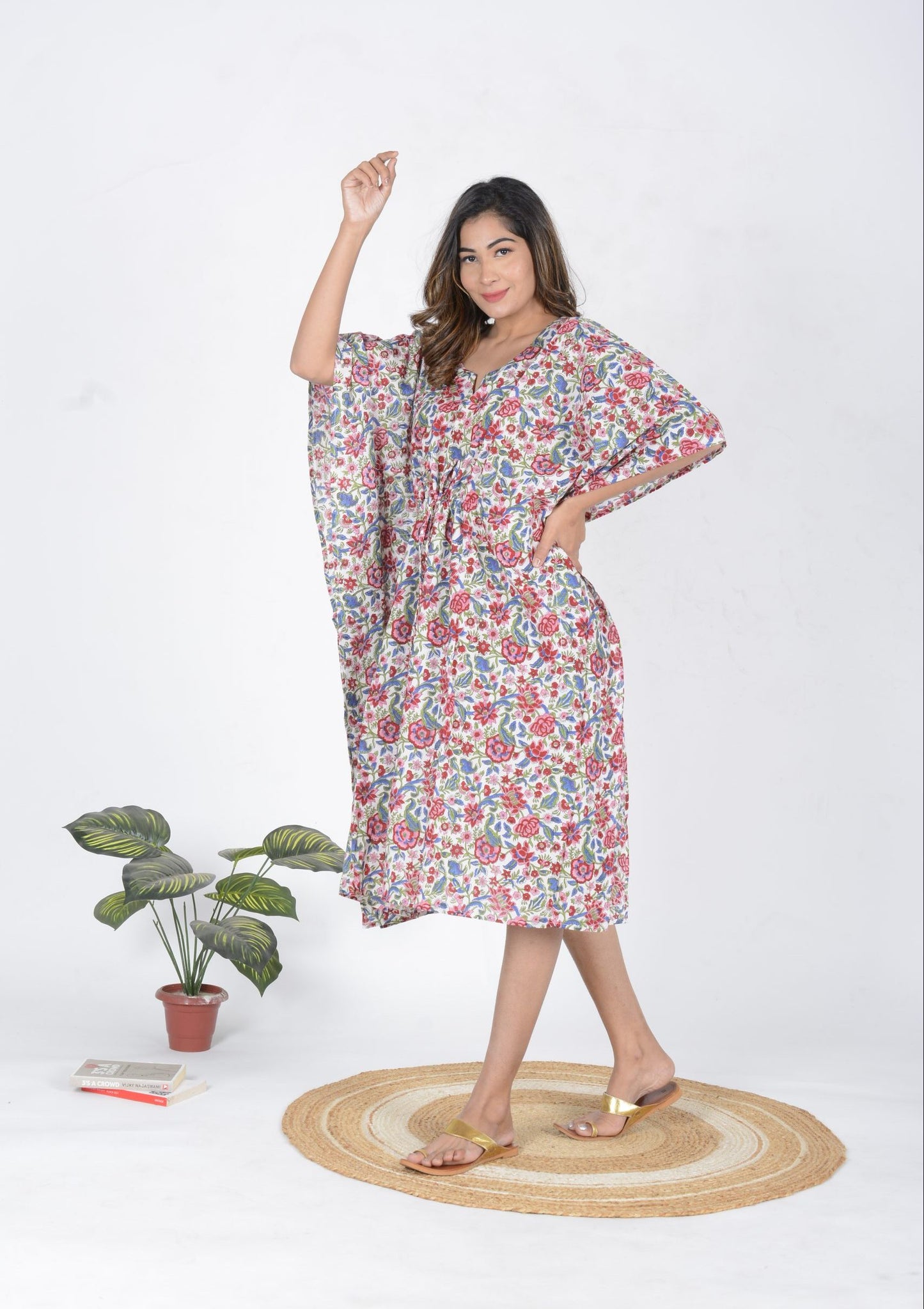 Muticolor Printed Cotton Kaftan
