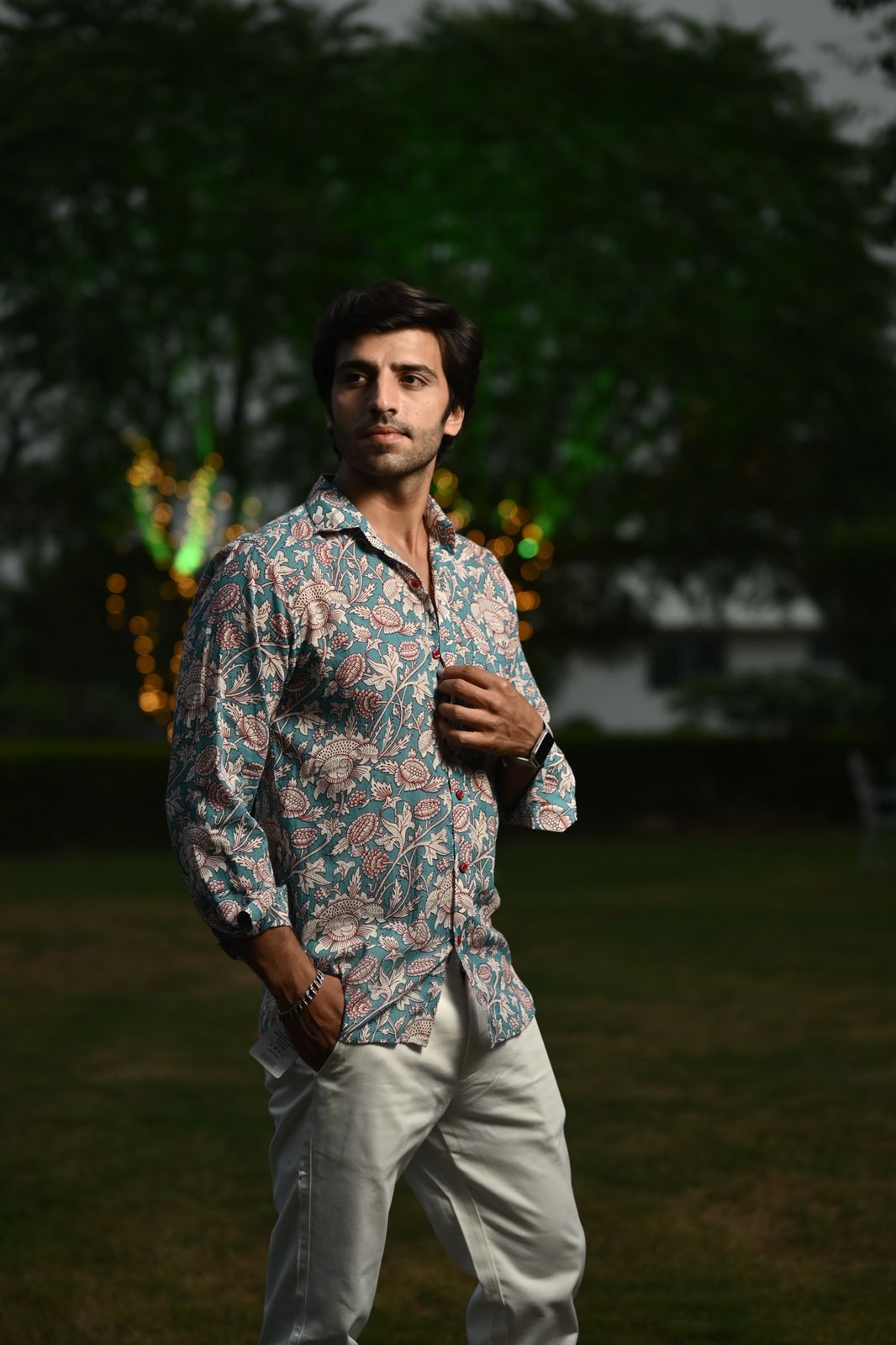 Blue Floral Men’s Shirt
