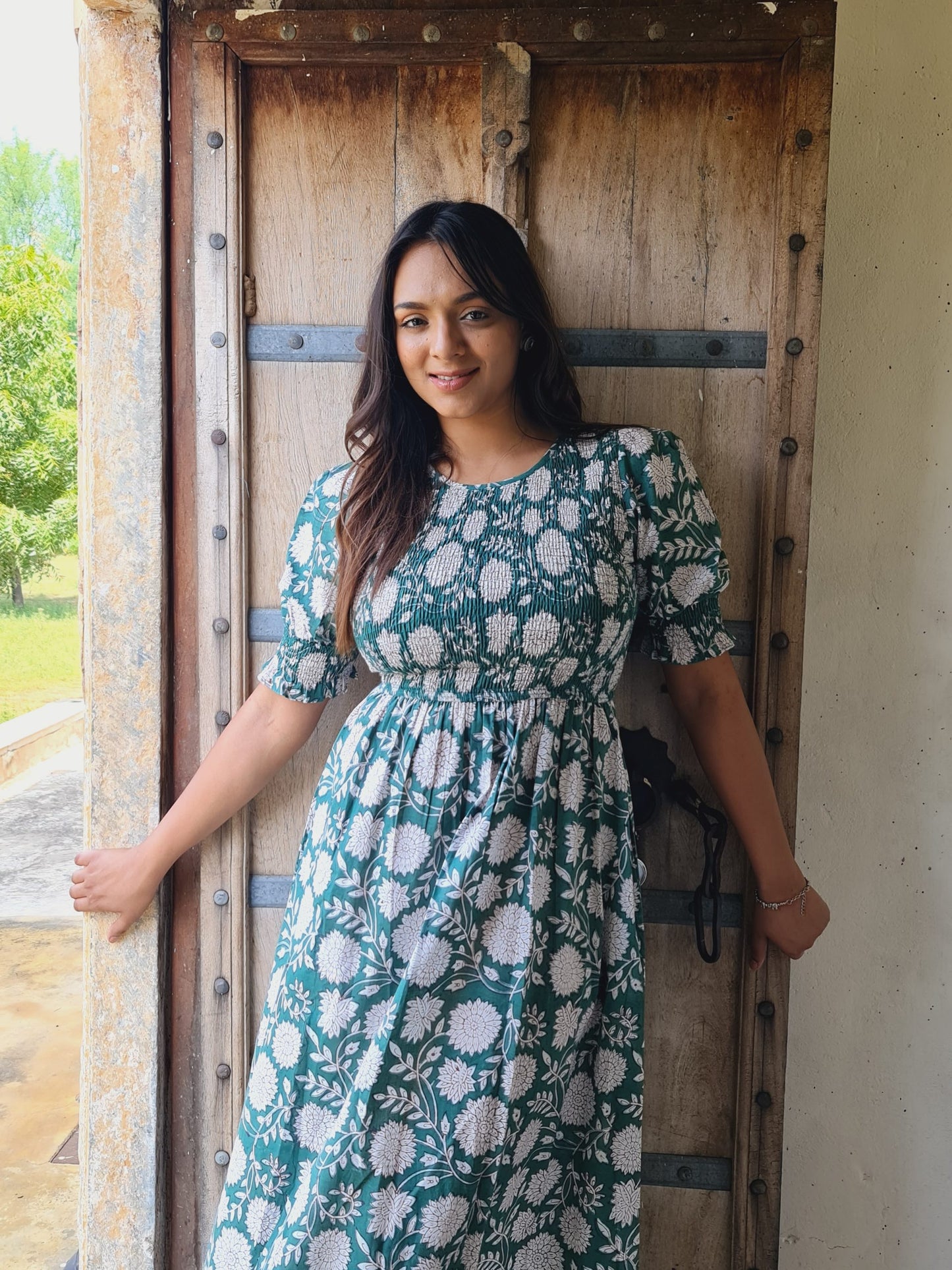 Stella Forest Green Floral Maxi Dress