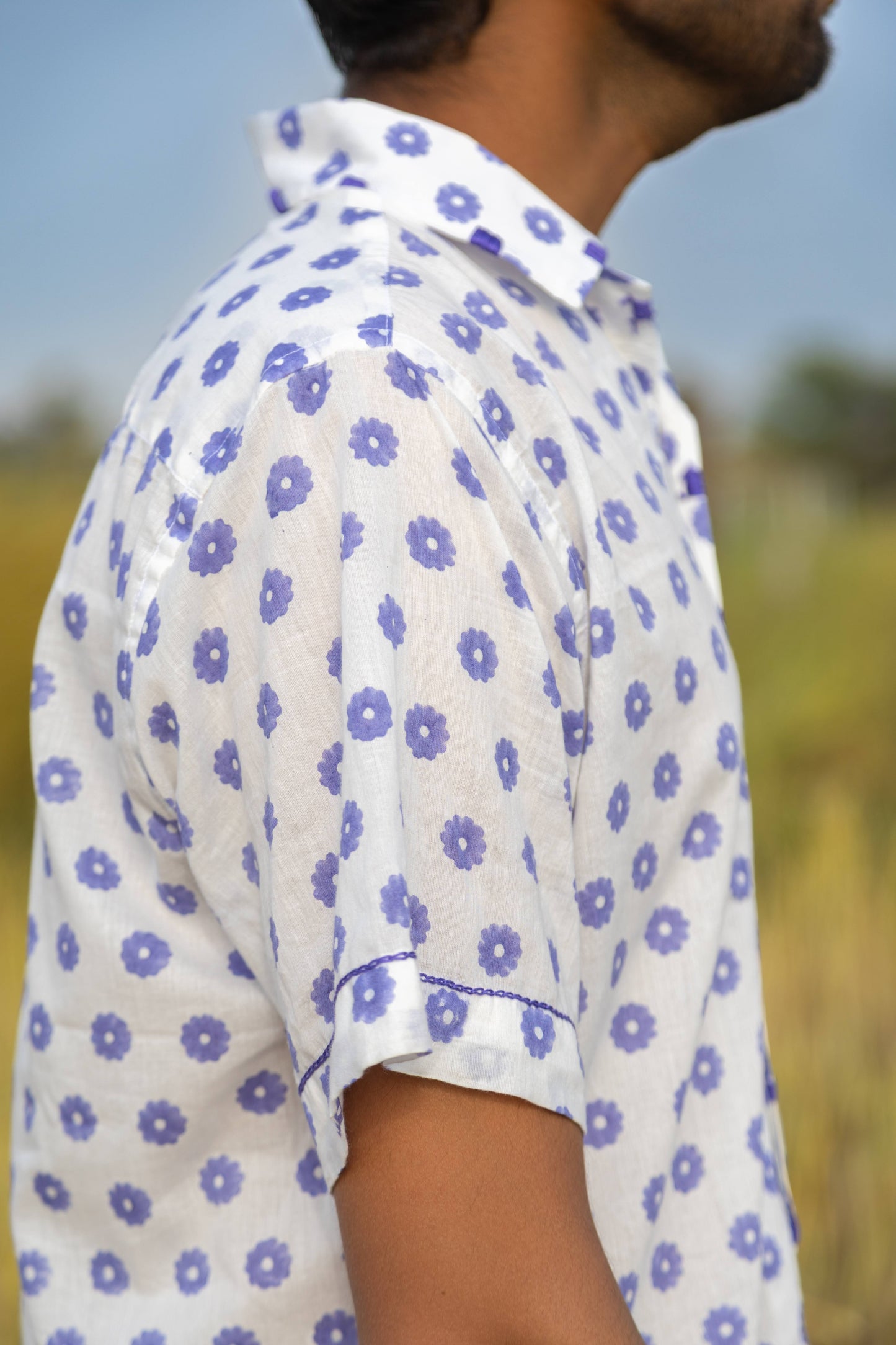 Purpler Flower Mens Shirt