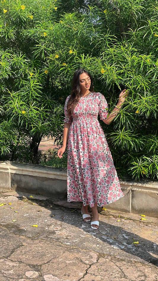 Stella Pink Floral Maxi Dress