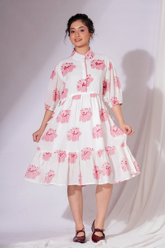 MANDARIAN COLLAR DRESS