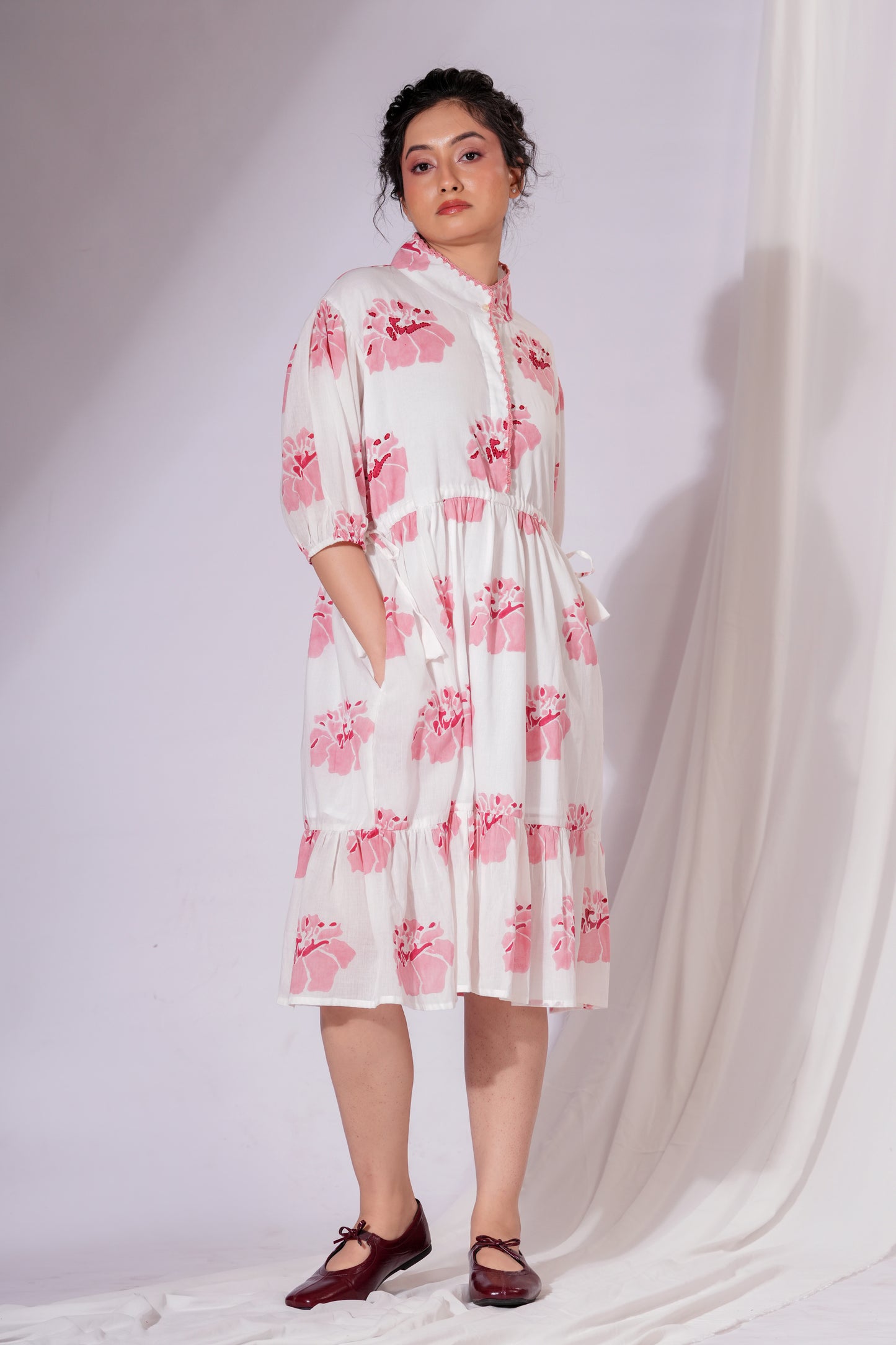 MANDARIAN COLLAR DRESS