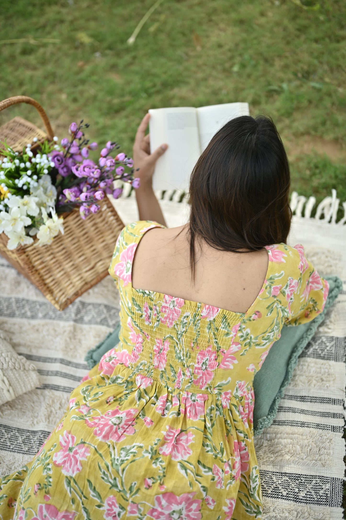 Berry Yellow Floral Dress