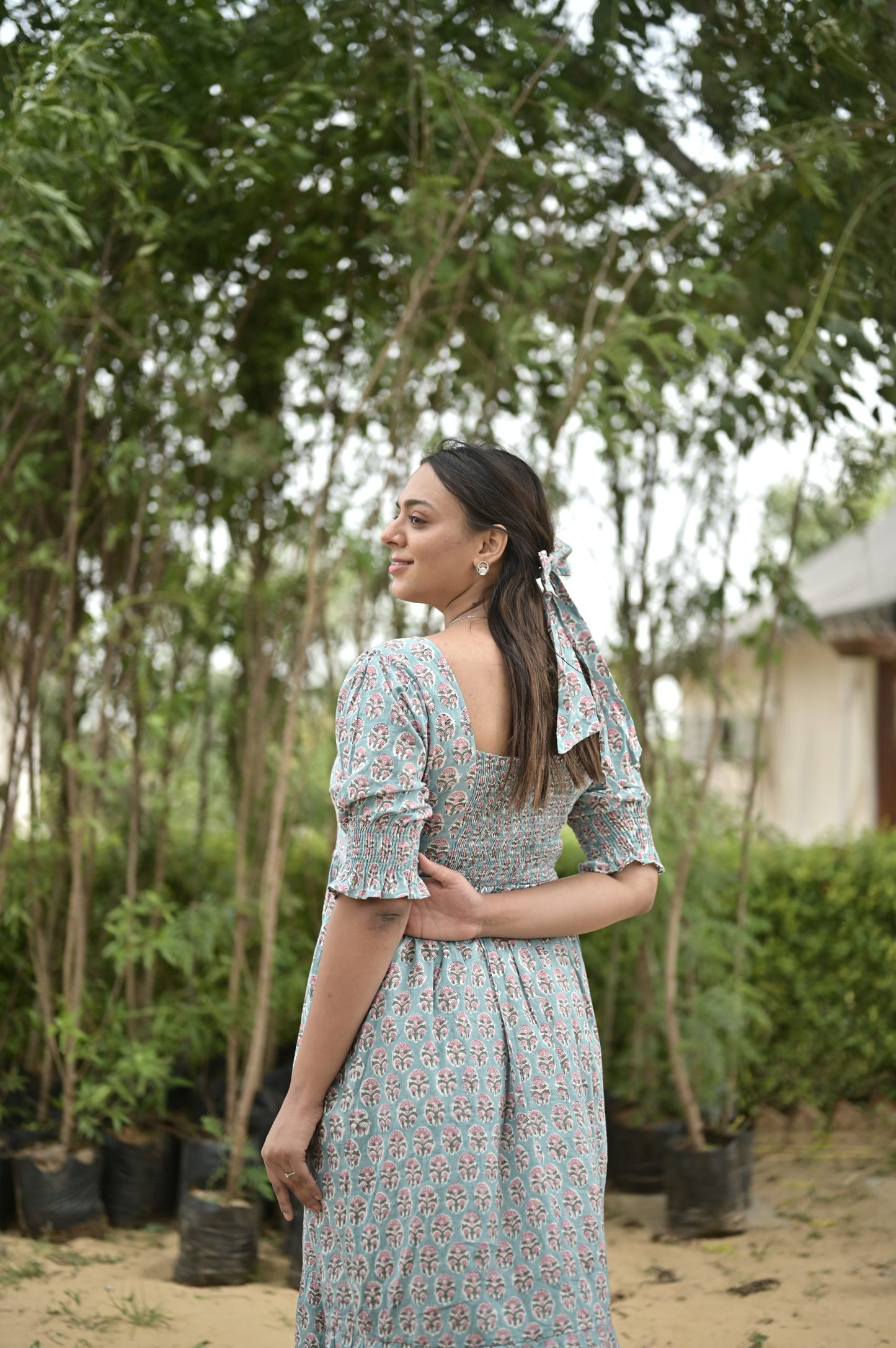 Berry Mid Blue Floral Dress