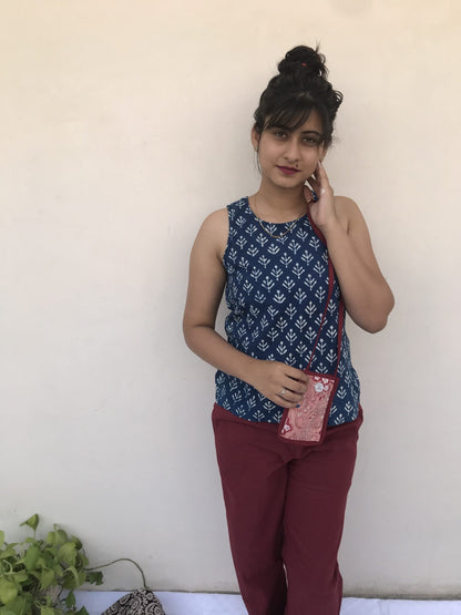 Indigo Surmai Top