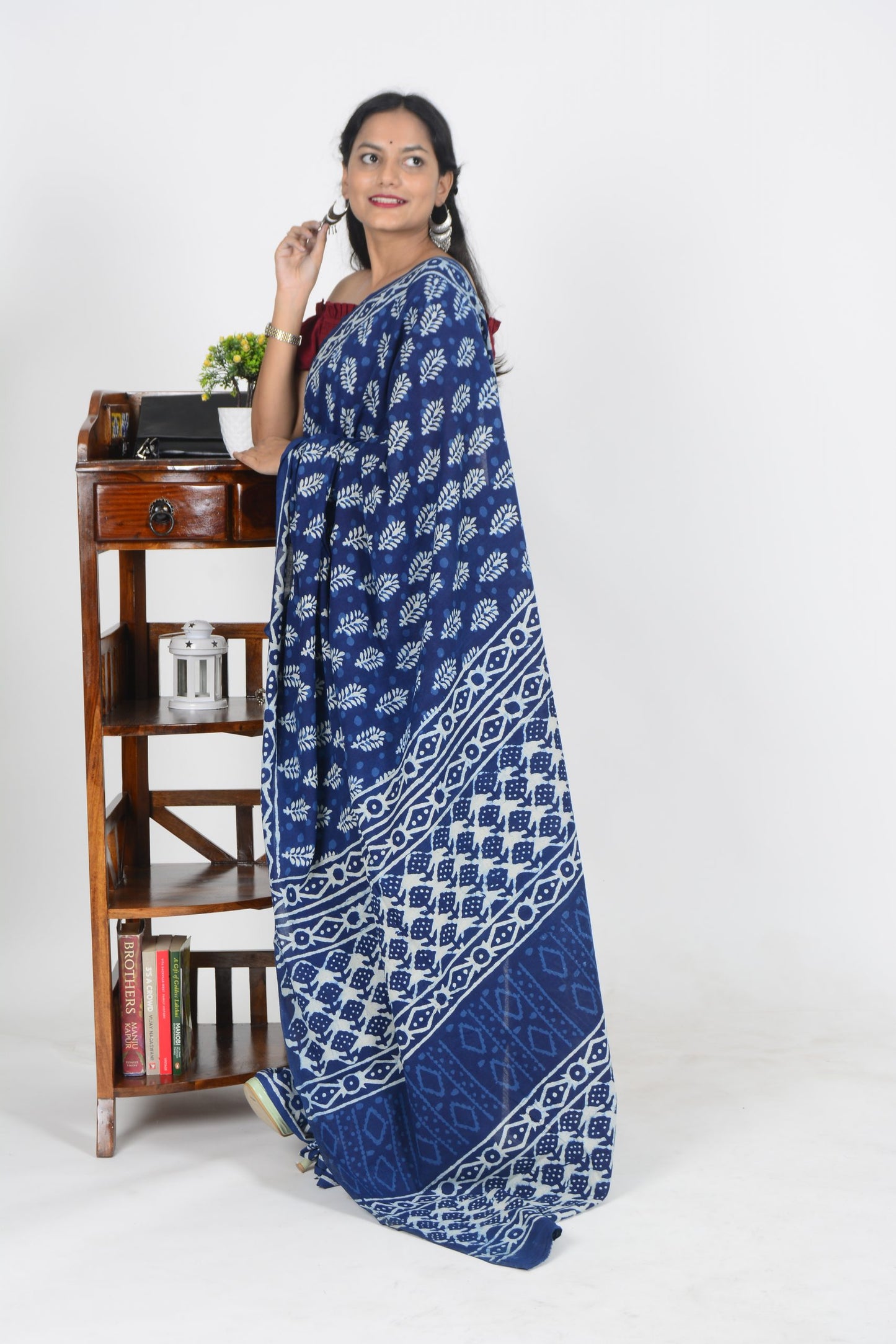 Indigo Dabu Saree