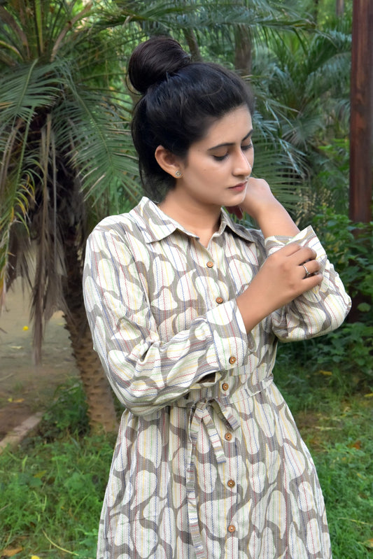 Grey Urvi Shirt Dress